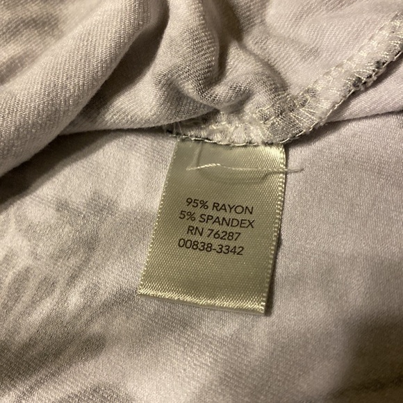 Christopher & Banks V-neck T-shirt twist tie at bust rayon & spandex - Picture 8 of 9